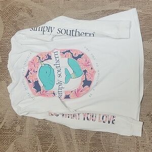 Simply Southern White Narwhal Shirt